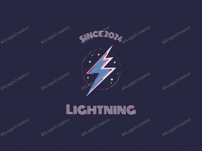 geometric design featuring stylized lightning bolts and electric currents, combined with a clean background and a harmonious composition.