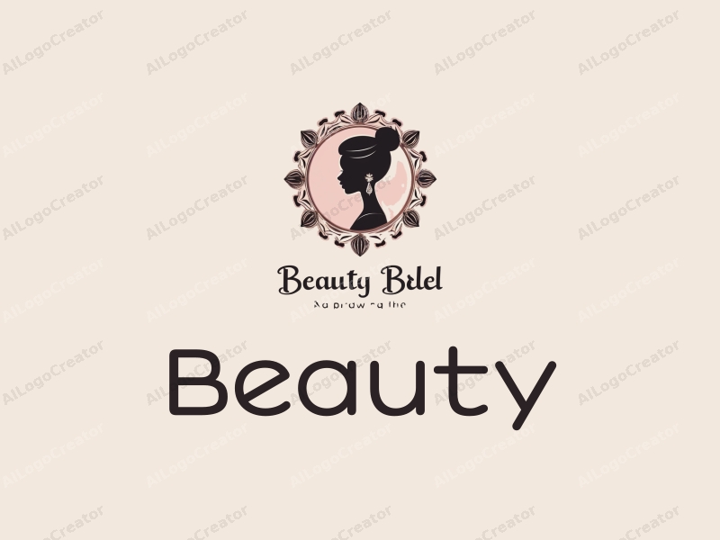 a modern design featuring elements of beauty and makeup, incorporating jewelry and a doll silhouette, combined with a clean background.