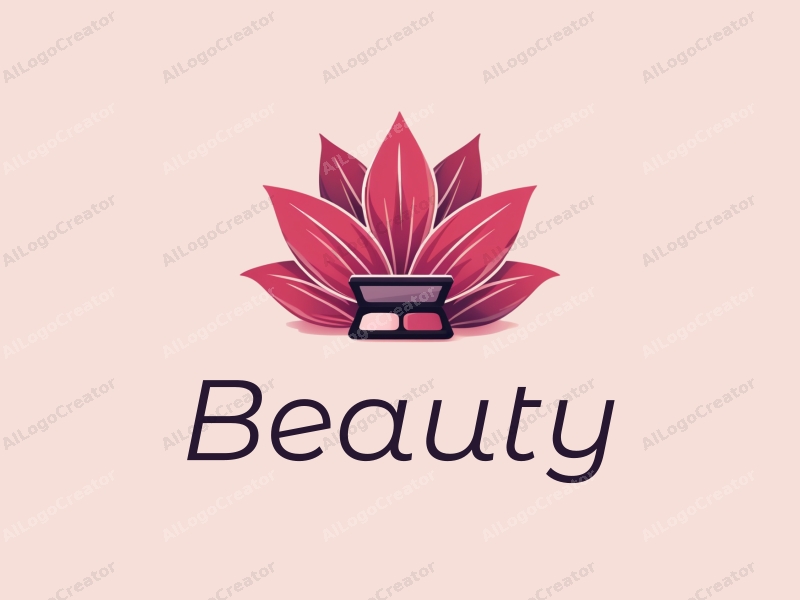 modern design features elegant petals, a stylized eyeshadow palette, and a beauty theme combined with a clean background.