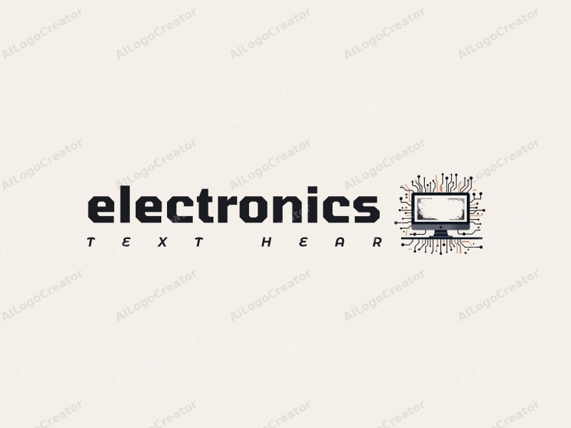 modern design features sleek electronic devices, a stylized computer silhouette, and circuit patterns combined with pixel elements, set against a clean background.