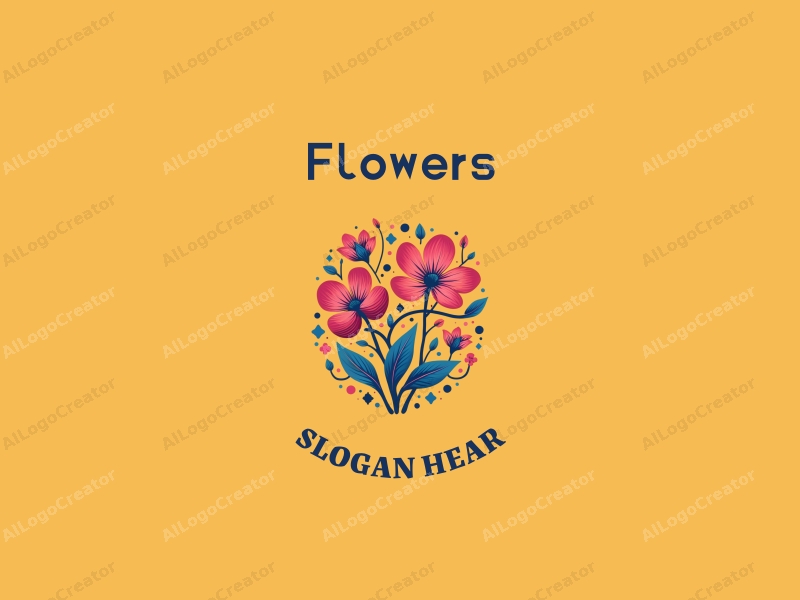 playful design features vibrant flowers and petals intertwined with leaves and circuit elements, creating a harmonious and clean composition against a bright background.