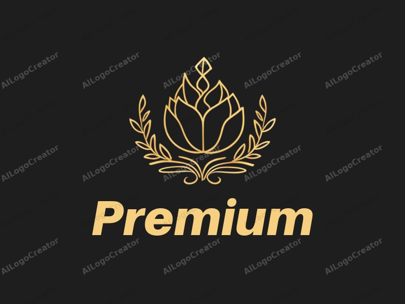 a minimalist design featuring elegant gold accents, a stylized representation of luxury food or beauty products, combined with a clean black background and a sophisticated layout.