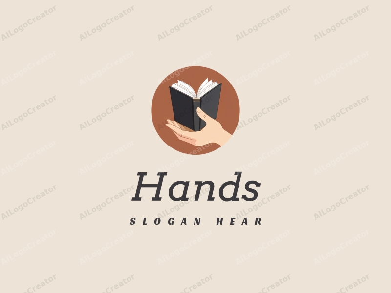 a modern design featuring hands gripping a book and hands holding, with a clean background and a focus on skin tone, emphasizing simplicity and harmony.