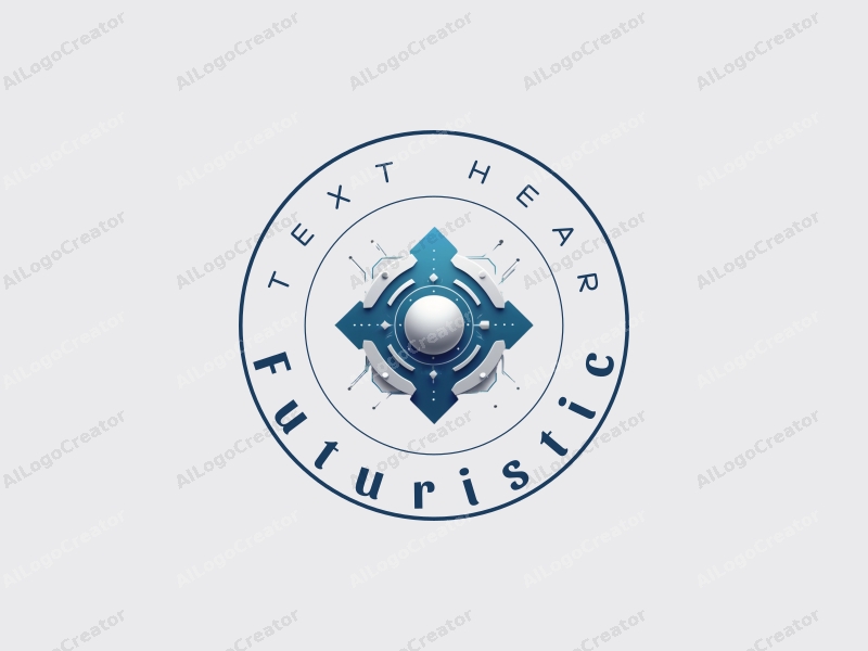 a modern design featuring futuristic elements like circuit patterns and planetary motifs, combined with a clean background in silver and blue colors.