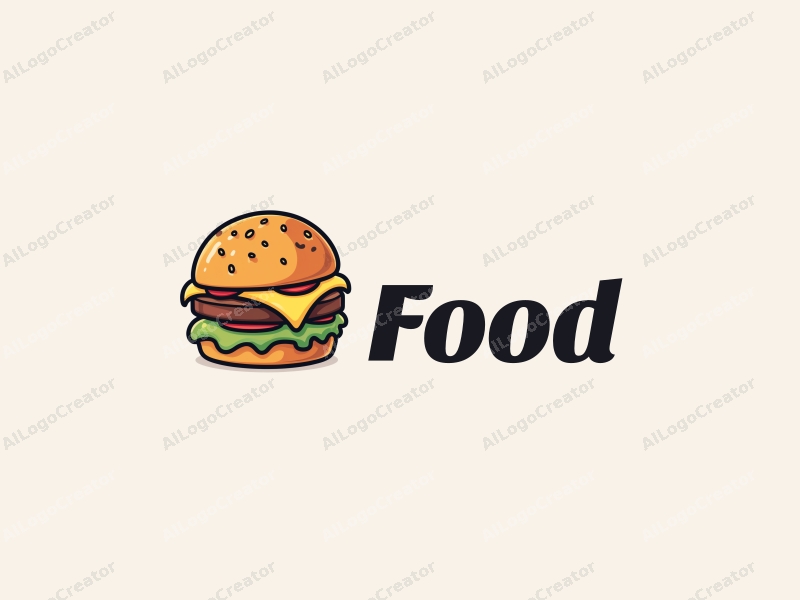 a modern design featuring a vibrant and colorful representation of a pizza and a burger, combined with a clean background and a harmonious layout.