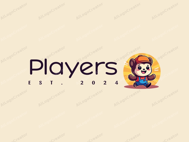 playful design features vibrant colors, a stylized player character and an adventurous game character, combined with a clean background and a sense of fun.