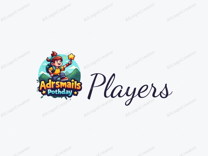 playful design features vibrant colors, a stylized player and game character, and elements representing adventure and journey combined with a clean background.