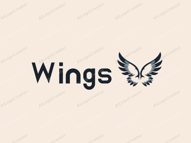 playful design features stylized wings in flight, evoking a sense of freedom and dreaminess, combined with a clean background.