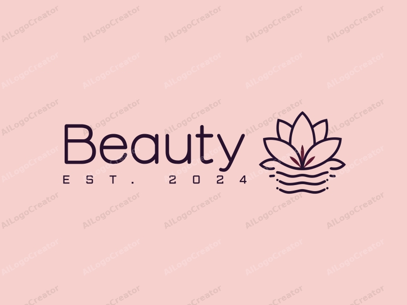 a modern design featuring elements of beauty and makeup, stylized petals and ripples, combined with a clean background.