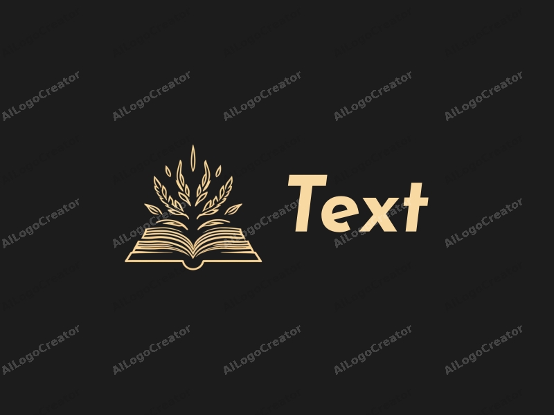 modern design features elegant typography, stylized books and scrolls, combined with a clean black background.