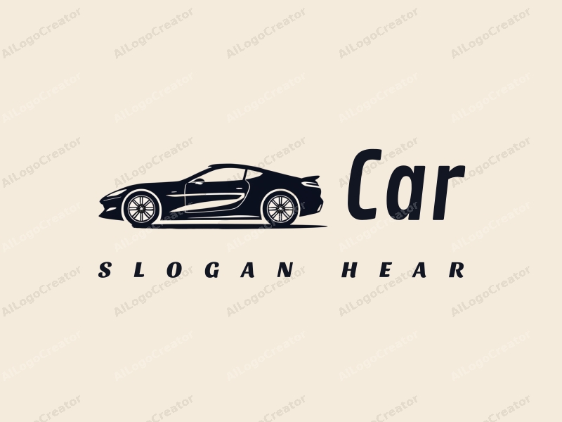 modern design features a sleek car silhouette, a stylized tire, and an engine, combined with a clean background.