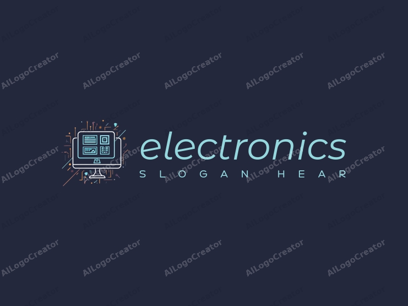 modern design features sleek electronic devices and a stylized computer silhouette, integrated with circuit and chip elements, combined with a clean background.