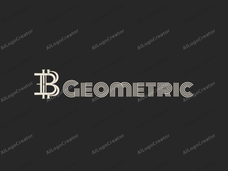 a modern minimalist design featuring geometric shapes and lines, incorporating the letter B and classroom elements, with a clean black and white color scheme.