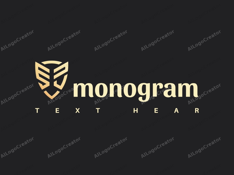 a modern design featuring stylized letters and a shield, incorporating a pixelated soldier element, all presented in a clean and minimalistic layout with a black background.