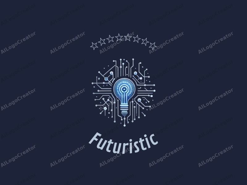 a modern design featuring circuit patterns and light beams, embodying future and innovation concepts, with a clean background in silver and blue colors.