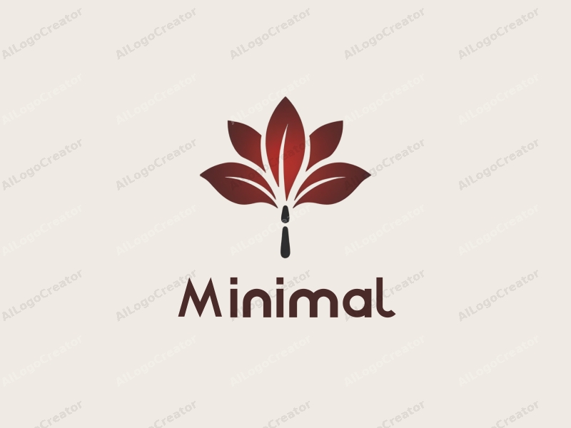 minimalist design features elegant petals and clean lines, combined with a tag style approach and a simple background.