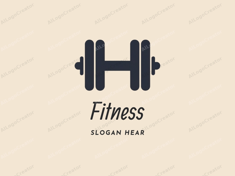 modern design features stylized dumbbells and running figures, combined with a clean background and a harmonious layout.