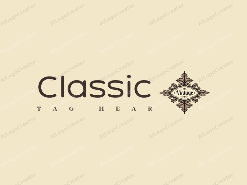 vintage design features elegant ivory and oak textures, classic and traditional motifs, combined with a harmonious layout and a clean background.