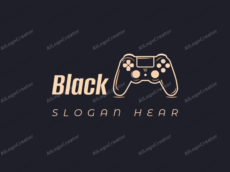 a sleek and elegant design showcasing a game controller silhouette intertwined with night shadows, emphasizing a modern and minimalist aesthetic against a clean black background.