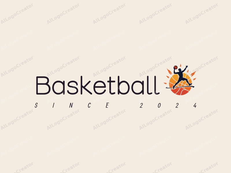 playful design features a dynamic basketball silhouette, an athlete in mid-dunk, and cheering elements combined with a clean background.