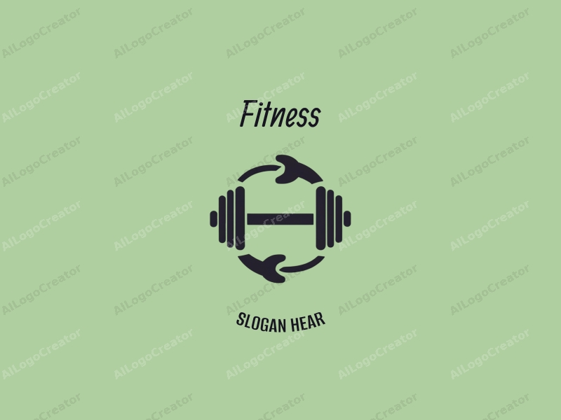 modern design features dynamic fitness elements, symbols of strength and unity, combined with a clean green background.