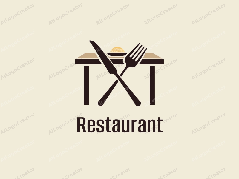 modern design features a stylized dining table with a menu, knife and fork crossed elegantly, and a dish, combined with a clean background.