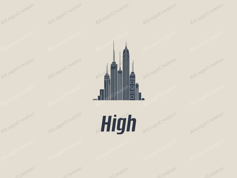 modern design features towering skyscrapers with intersecting lines, a clean background, and a harmonious composition.