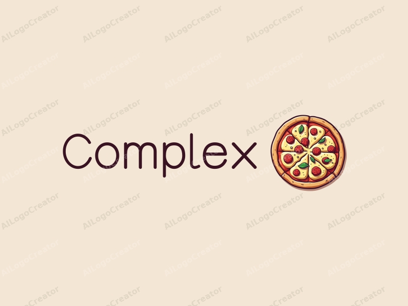 modern design features intricate pizza and cheese elements, combined with a clean background and a focus on simplicity and elegance.