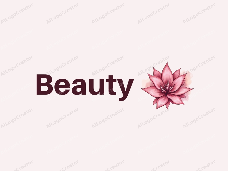 modern design features elegant petals, a stylized representation of beauty and makeup, combined with a clean background and a smearing effect.