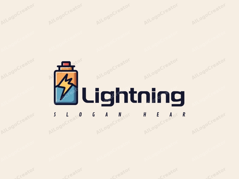 geometric design features stylized lightning bolts, electric currents, and a battery silhouette combined with a clean background.