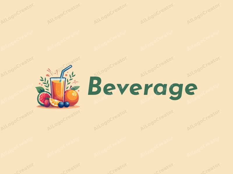 a modern design featuring vibrant juice and sparkling water elements, incorporating a playful and colorful approach combined with a clean background.