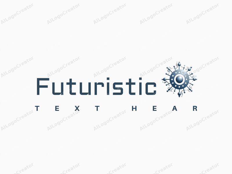 a modern minimalist design featuring stylized circuits intertwined with planetary shapes, utilizing a silver and blue color palette, conveying a sense of innovation and futurism against a clean background.