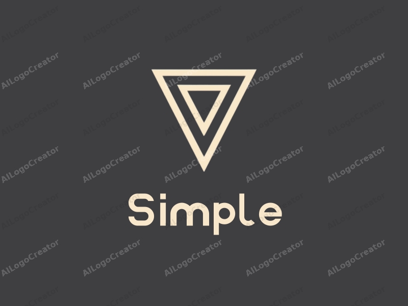 minimalist design features simple triangles and clean lines, combined with a harmonious layout and a clean background.