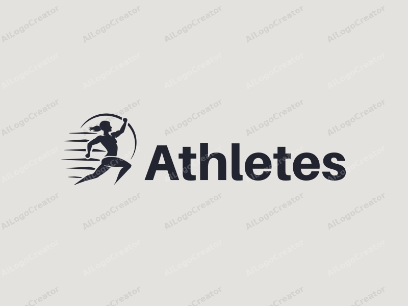 modern design features a dynamic athlete in motion, representing competition and fitness, combined with a clean background and a minimalist approach.