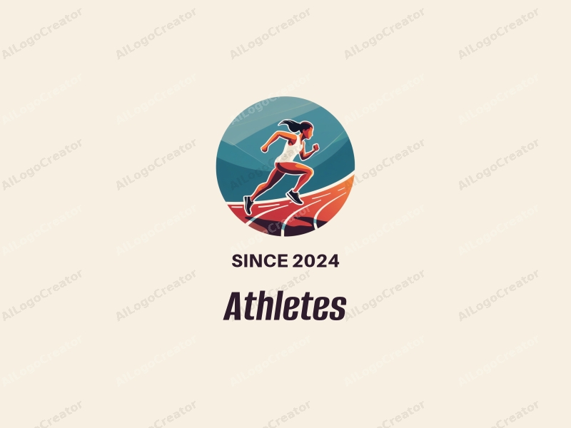 modern design features a dynamic athlete in motion, a stylized representation of a running track, and a clean background emphasizing the energy of competition.