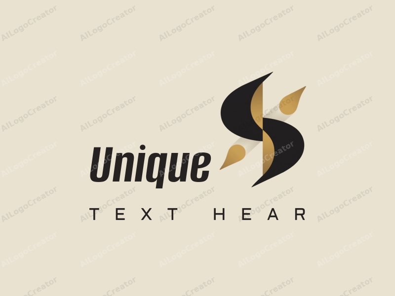 a minimalist design featuring abstract shapes, a unique and innovative composition, with a harmonious blend of black, white, and gold colors on a clean background.