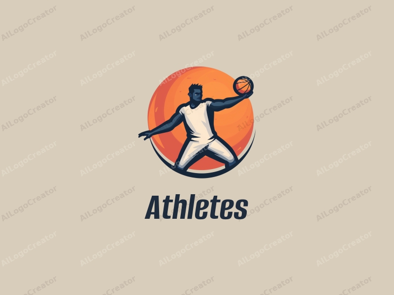 modern design features a dynamic athlete in motion, a stylized basketball, and a trophy, combined with a clean background and a harmonious composition.