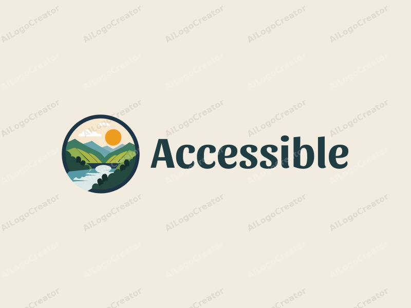 modern design features accessibility elements, stylized bridges, and green spaces combined with a clean background.