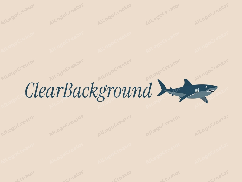 minimalist design features a stylized shark and a soft ball, combined with a clean background and clear elements.