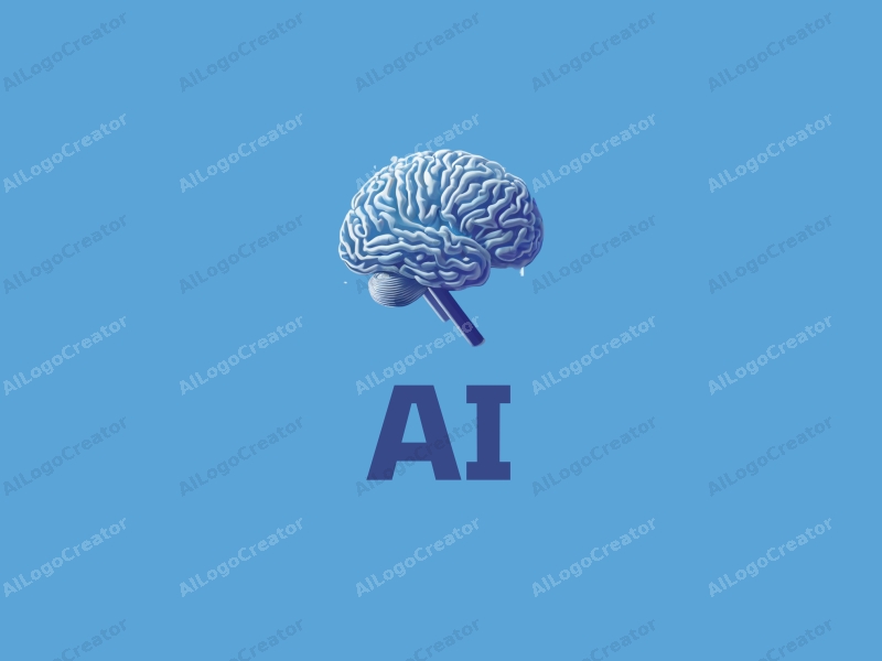 a modern design featuring abstract representations of intelligence and algorithms, integrated with circuit and chip motifs, combined with a clean blue background.