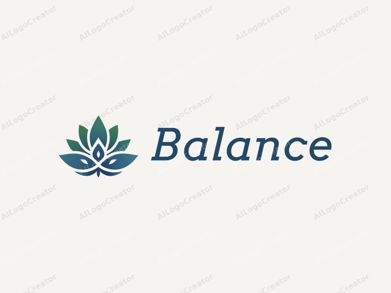 a modern design featuring elements of balance and harmony, incorporating sports and health themes, with a clean background and a combination of blue and green colors.