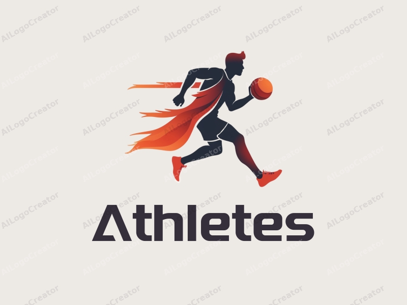 modern design features a dynamic athlete in motion, representing running and ball sports, combined with a clean background and a harmonious composition.