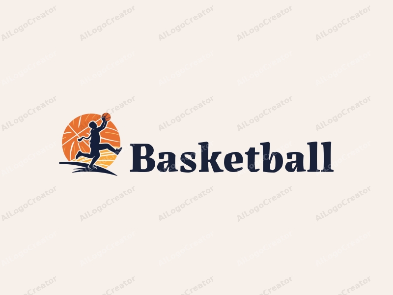 playful design features a dynamic athlete in a shooting pose, a stylized basketball hoop, and vibrant orange elements combined with a clean background.