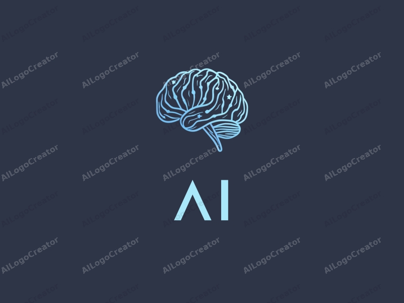 a modern minimalist design featuring abstract representations of intelligence and algorithms, interconnected data points, and network lines, combined with a clean blue and gray background.