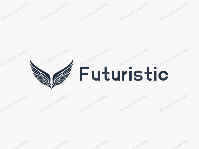 a modern design featuring abstract circuit patterns intertwined with stylized wings, representing flight and innovation, combined with a clean background.