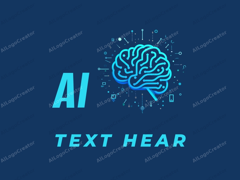 a modern design featuring abstract representations of intelligence and algorithms, intertwined data flow and network nodes, combined with a clean blue background.