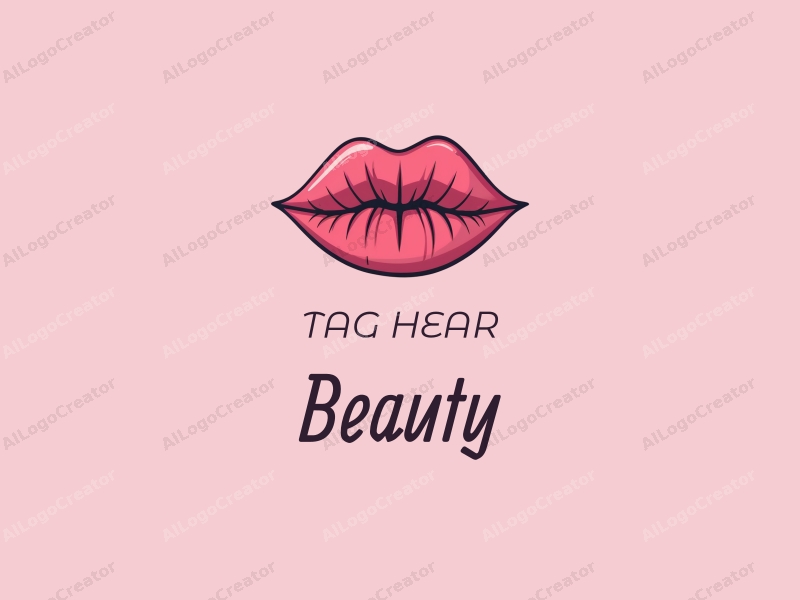 modern design features elegant petals and stylized lip shapes, combined with a clean background and a focus on beauty and makeup themes.