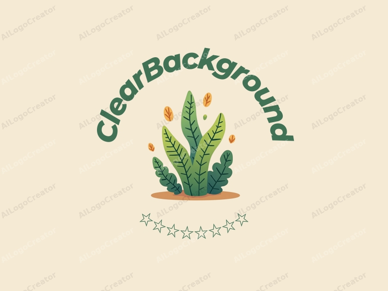 minimalist design features a clear background with stylized cartoon plants, utilizing a transparent color palette for a clean and simple aesthetic.