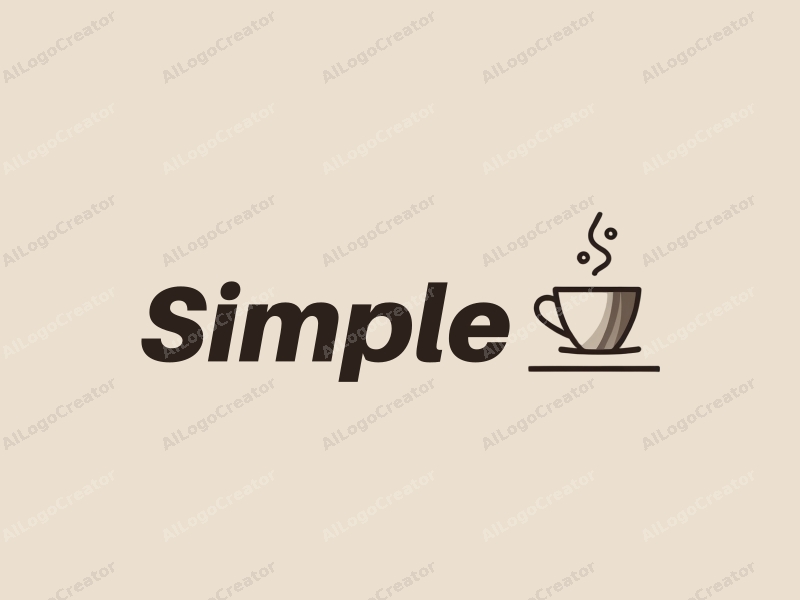 minimalist design features a simple cup silhouette with bubbles rising above it, combined with a clean background.