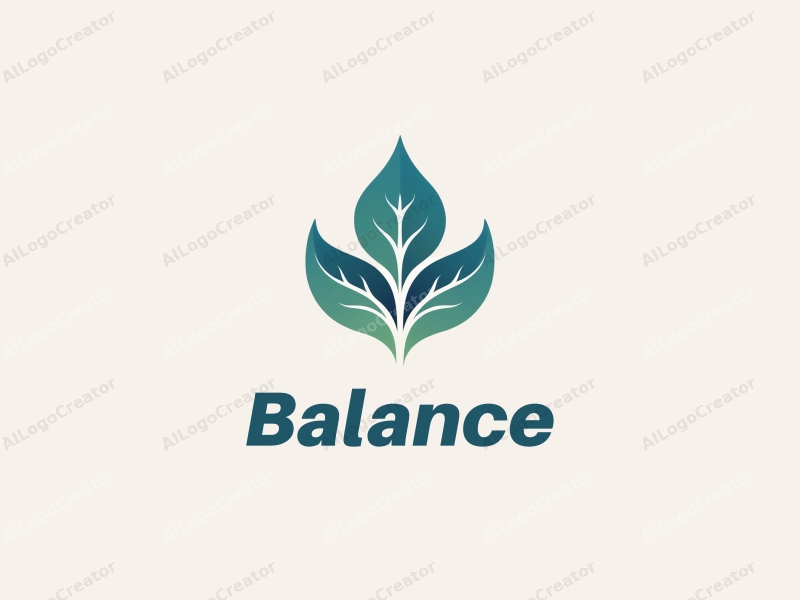 a modern design featuring elements of balance and harmony, incorporating sports and health themes, with a clean background and a combination of blue and green colors.